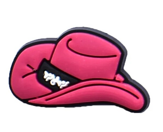 Pink Cowboy Hat Croc Charm