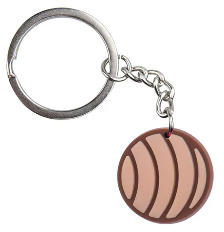 brown concha keychain