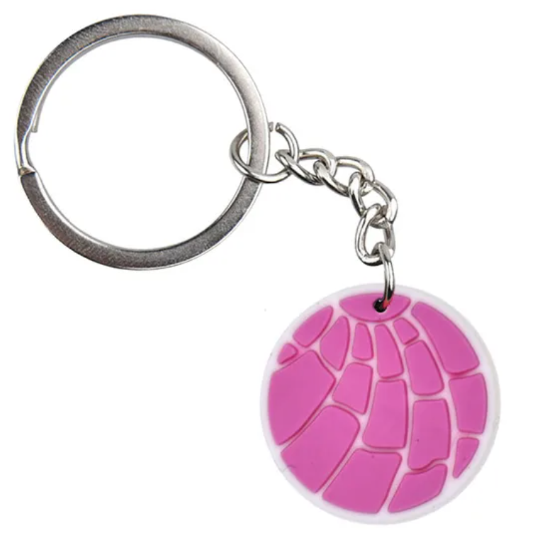 pink concha keychain